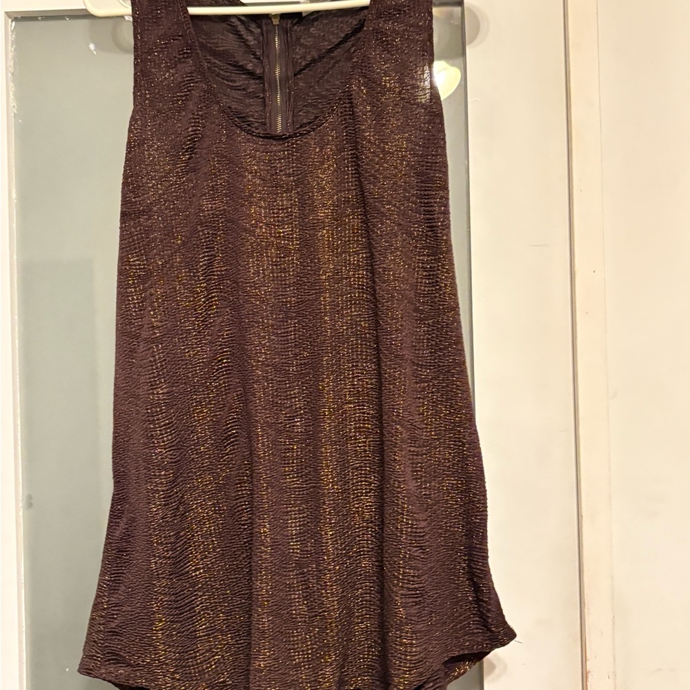 Worthington Brown High-Low Mini Tank Top